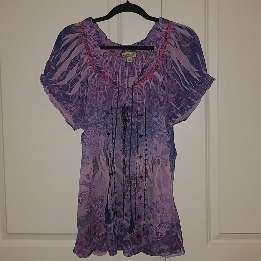 OneWorld Women's Plus Size 2X Short Sleeve Top